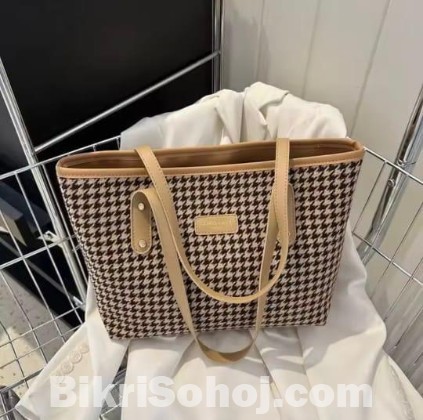 Grameen check tote bag